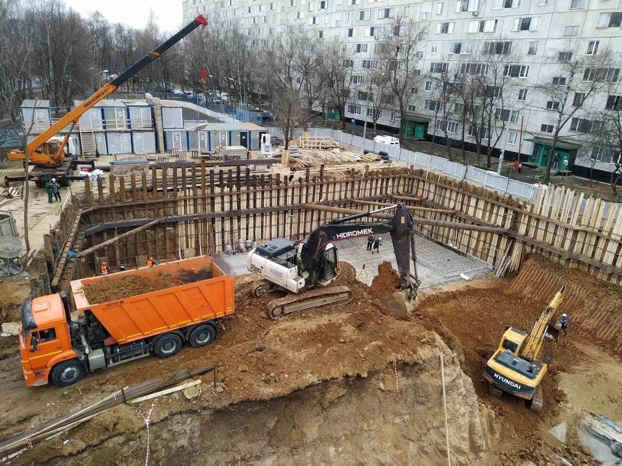 Устройство котлована